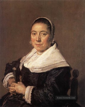  frau - Porträt einer Sitzfrau presumedly Maria Veratti Niederlande Goldene Zeitalter Frans Hals
